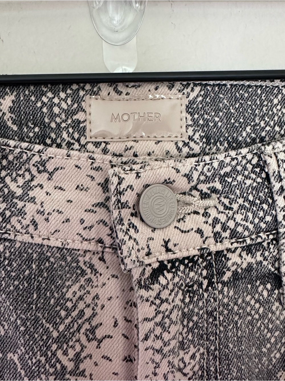 Mother Snake-Print Straight Jeans - Picture 5 of 7